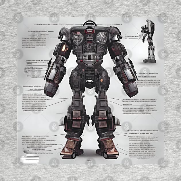 Mech Tech Series #5 - AI Generated Concept Character - by AfroMatic